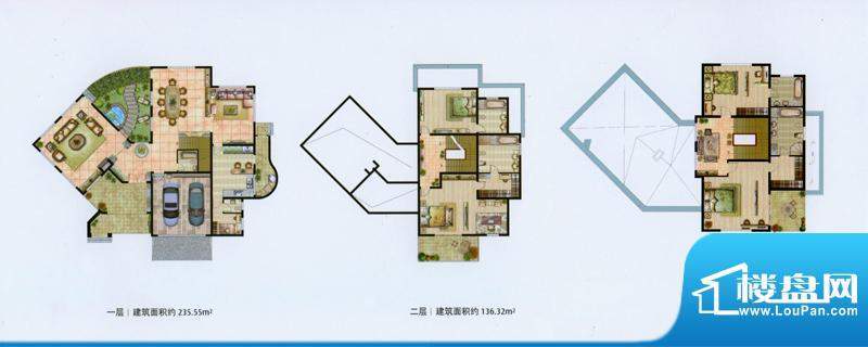 湖森堡C8户型 5室5厅6卫1厨面积:492.84平米