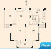 开元云龙谷G2-1户型 2室2厅1卫面积:98.00平米