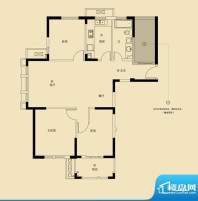 开元云龙谷G1户型 3室2厅1卫面积:113.00平米