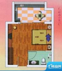 天山绿洲单身公寓B1户型 1室1厅面积:26.30平米