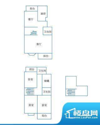 郡望花园 5室 户型图面积:250.00平米