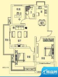 舜江碧水豪园B7户型图 3室2厅1面积:100.95平米