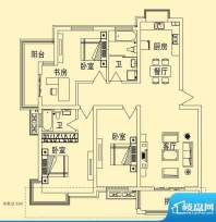 舜江碧水豪园二期舜江首府D户型面积:130.72平米