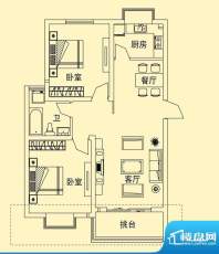 舜江碧水豪园二期舜江首府A5户面积:85.91平米