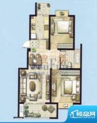 第e特区J型（已售完） 2室2厅1面积:90.00平米