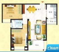 和兴东城三期1、2#楼B户型 2室面积:106.00平米