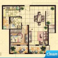 奥园印象高迪G04Y户型一层 3室面积:159.00平米