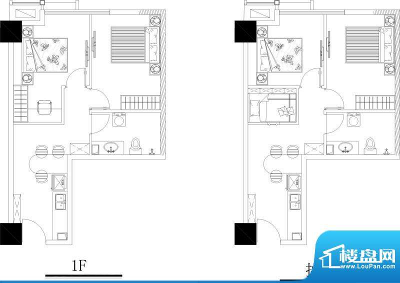 宝成国际商圈商业住宅户型 2室面积:60.60平米