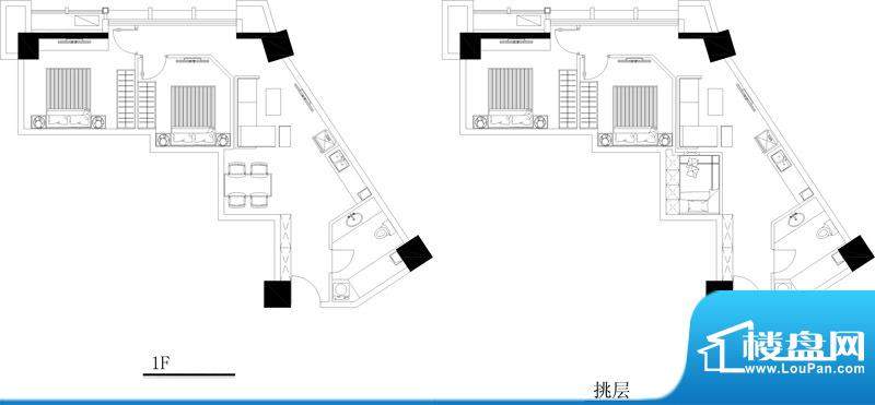 宝成国际商圈商业住宅户型 2室面积:79.16平米