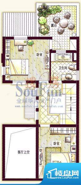 清风华院S2型二层 5室2厅3卫1厨面积:189.00平米