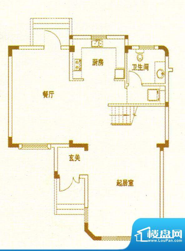 福运马洛卡F房型一层 4室3厅3卫面积:250.00平米