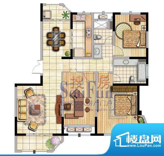 衡山城小高层B1型　已售完 3室面积:136.00平米