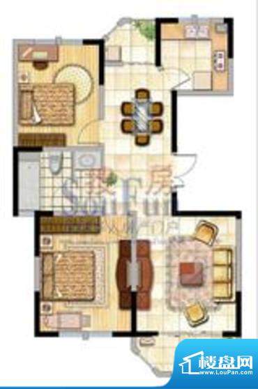 衡山城小高层A1型　已售完 2室面积:97.00平米