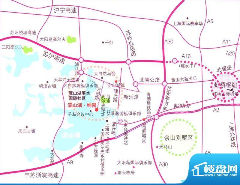 淀山湖绅园交通图