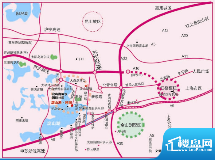 淀山湖绅园地图