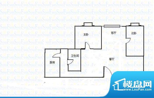 宏图国际公寓二期大城小室宏图面积:112.00平米