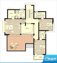 江南岸c-2-a户型二层 4室2厅5卫面积:300.00平米