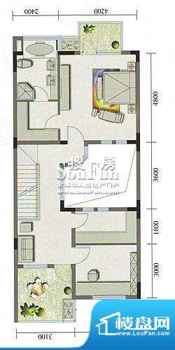 品院C型 三层 5室2厅5卫1厨面积:243.43平米