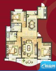 时代中央社区C1型 3室2厅2卫1厨面积:143.00平米