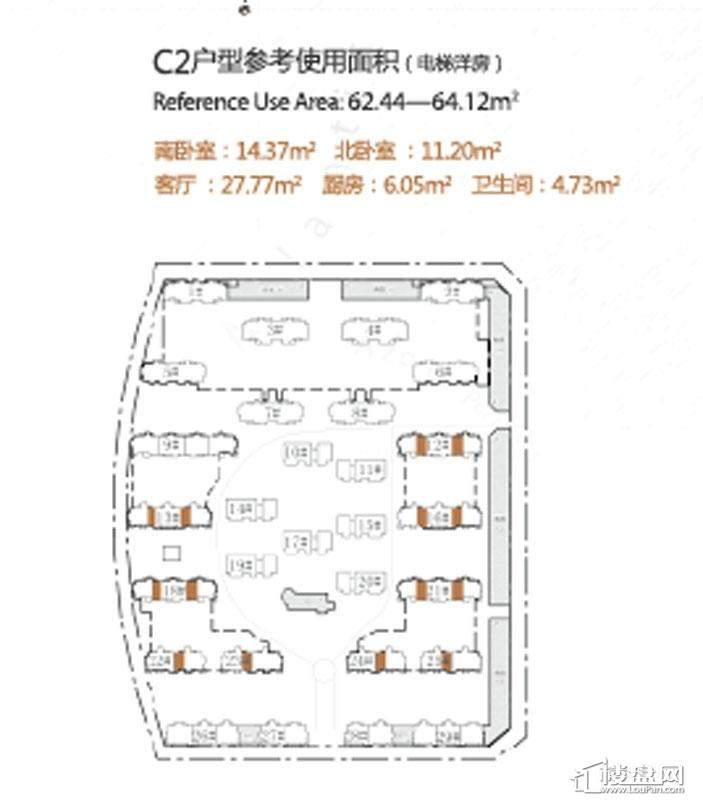 香树湾C2户型 规划图