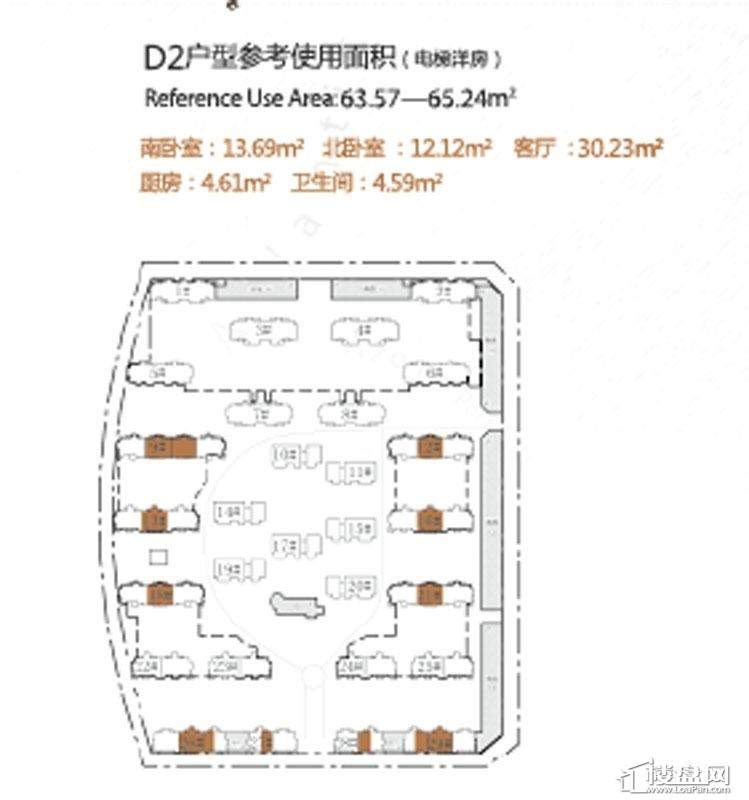 香树湾D2户型 规划图