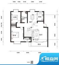 水印帝景3-4复式楼1面积:231.56m平米