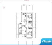 关城御景苑户型两室面积:86.16m平米