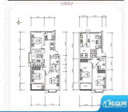 关城御景苑户型三室面积:82.64m平米