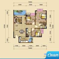 綦江金域蓝湾户型图一期2号楼标面积:104.15平米