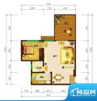 德宜信锦绣天台户型图一期C栋标面积:48.06平米