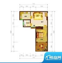 德宜信锦绣天台户型图一期B栋标面积:37.77平米