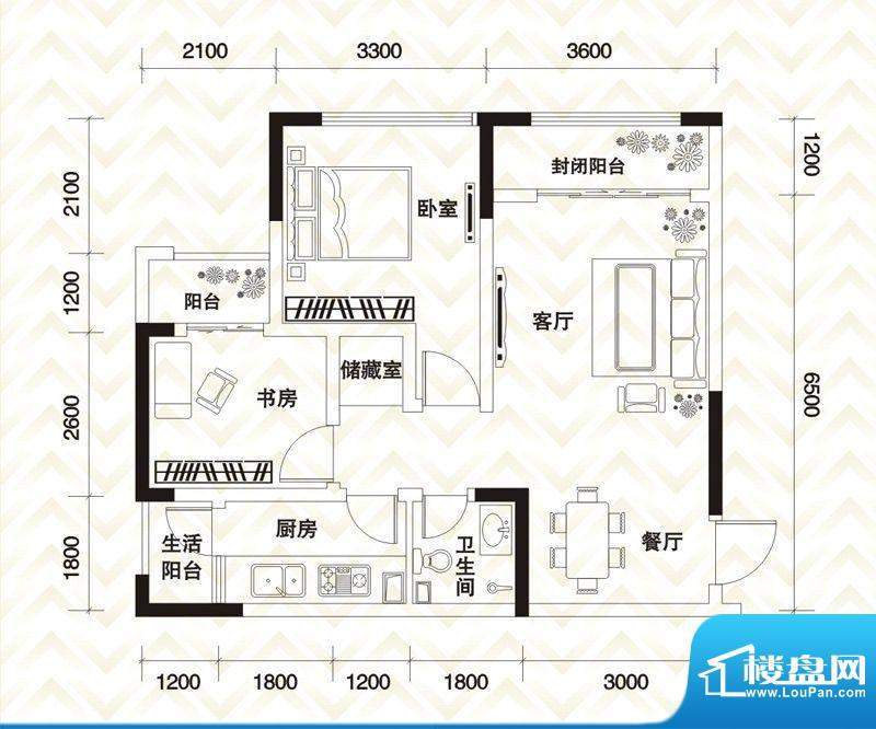 香江庭院户型图二期2号楼标准层面积:78.04平米