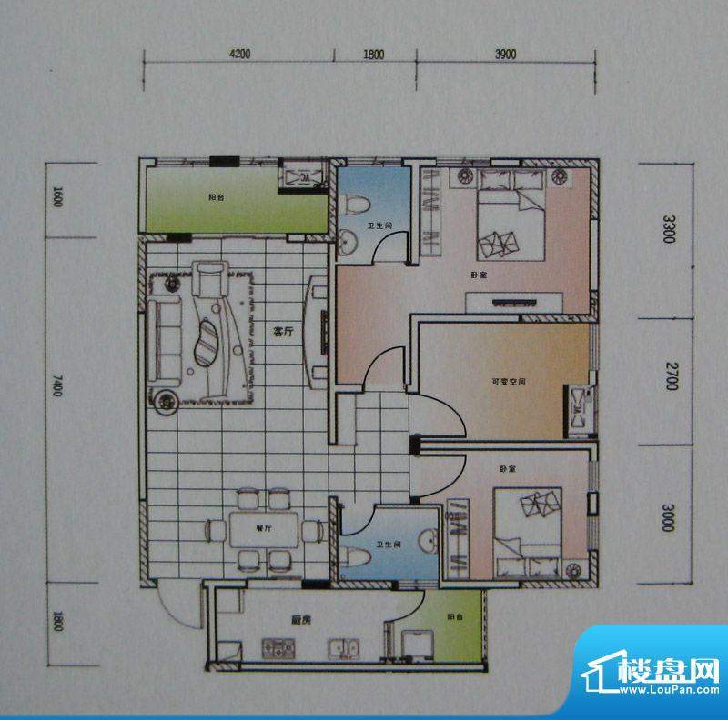 御锦江都户型图一期A3栋标准层面积:121.42平米