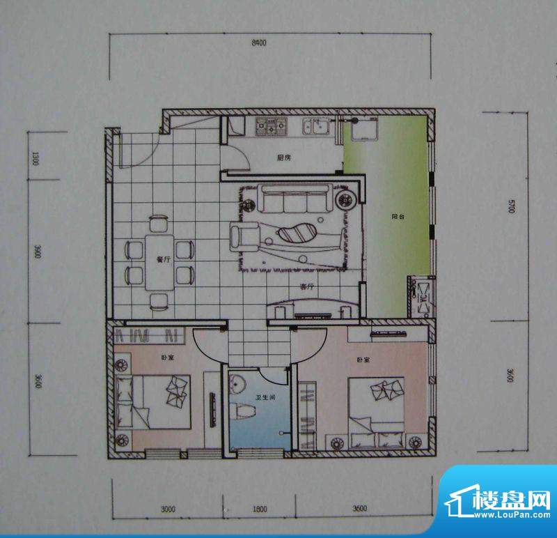 御锦江都户型图一期A3栋标准层面积:96.13平米