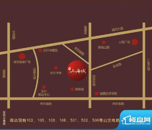 永川浦江上海城交通图