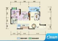 康怡棠新天地户型图一期2号楼标面积:83.76平米
