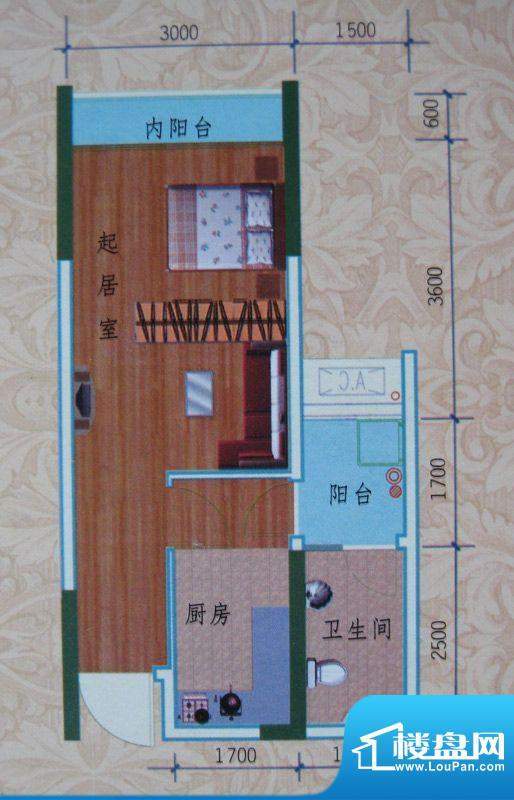 泽胜依山郦景户型图一期1号楼标面积:33.66平米