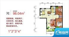 富虹阳光尊邸三期n9面积:98.04m平米