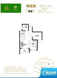 滨江果园避寒度假山面积:65.41m平米