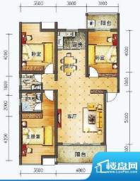 嘉美江南大院B5 3室面积:123.40m平米