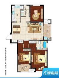 新城香悦半岛户型图F户型 3室2面积:131.00平米