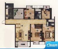 水清木华园户型图尊荣4+1房 4室面积:141.20平米