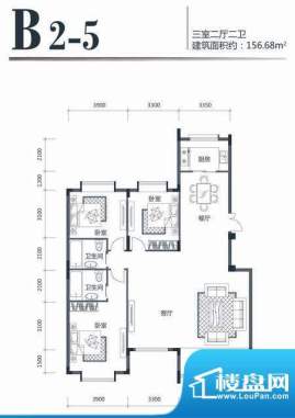 印象江南B25 3室2厅面积:156.68m平米
