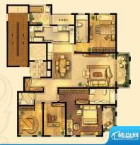 申达林与城户型图E户型 3室2厅面积:200.00平米