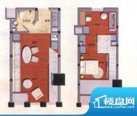 九洲新世界户型图电脑城公寓 3面积:76.00平米