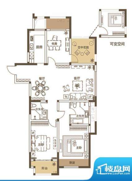 紫金城户型图御金香户型 4室2厅面积:139.22平米