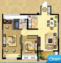 金色领寓户型图4#楼A户型 2室2面积:89.00平米