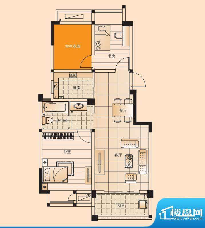 翡翠珑湾户型图小高层D1户型 2面积:85.34平米