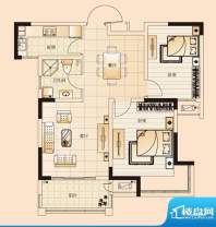 翡翠珑湾户型图H2户型 2室2厅1面积:85.68平米