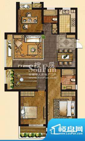 常发豪庭国际户型图L户型 3室2面积:131.18平米